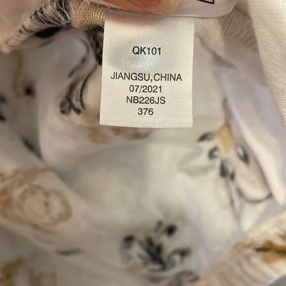 Jessica Simpson Cotton Floral Balloon Sleeve Peasant Top - Picture 7 of 9